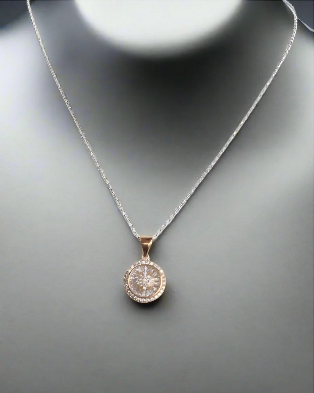 Necklace Silver And Rose Gold