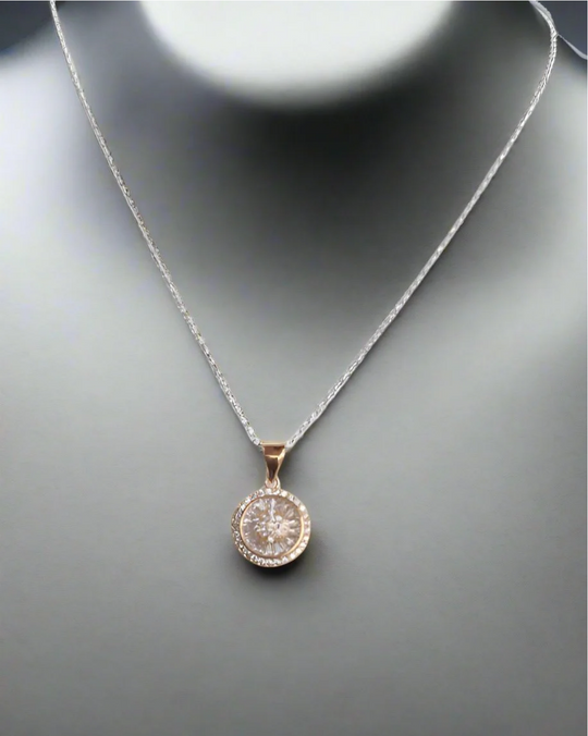 Necklace Silver And Rose Gold