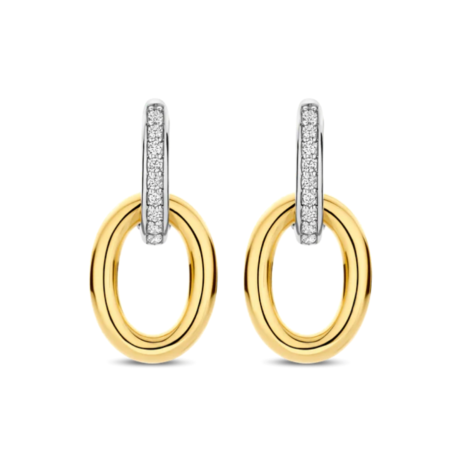 TI SENTO Gold-Plated Silver Drop Earrings