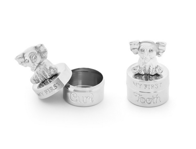 Tipperary Crystal Silver Tooth & Curl Box