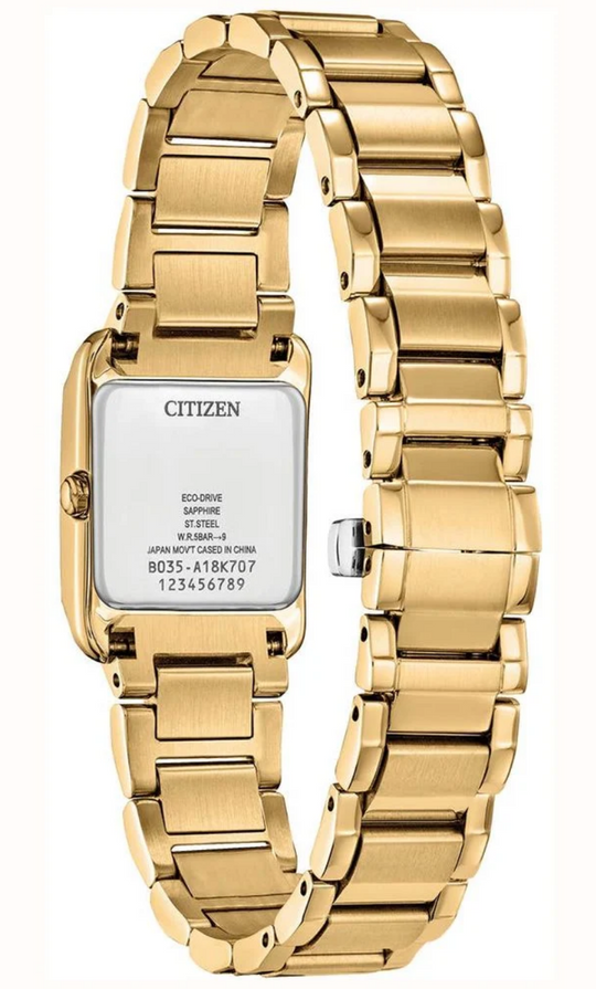 Citizen Eco-Drive Bianca Mother-of-Pearl Dial / Gold PVD Stainless Steel Bracelet