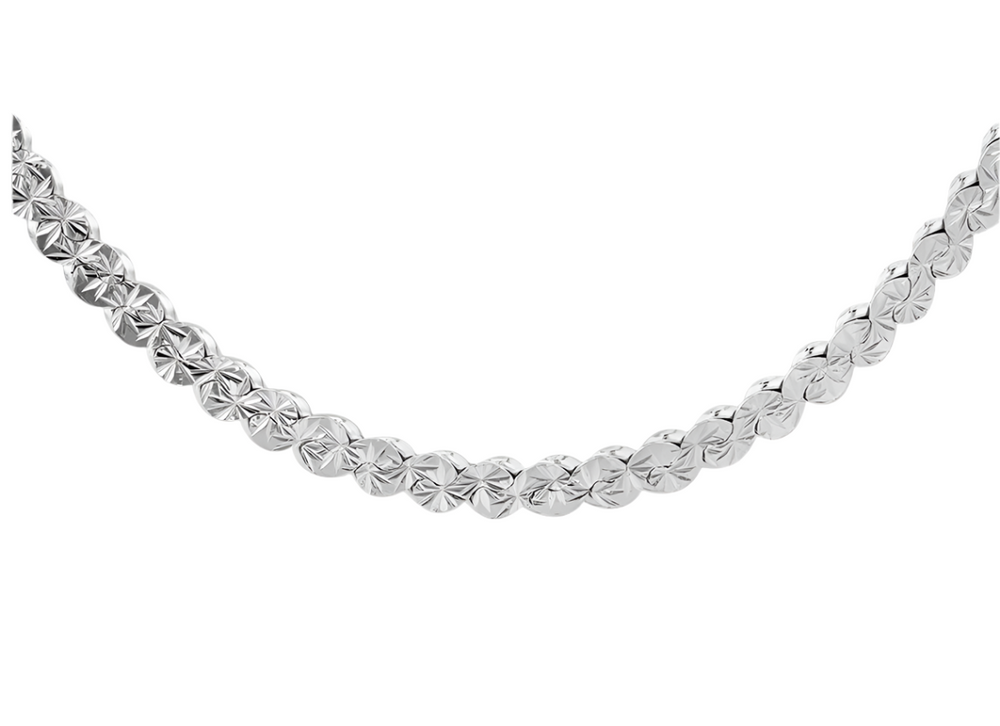 Sterling Silver Diamond Cut Serpentine Chain