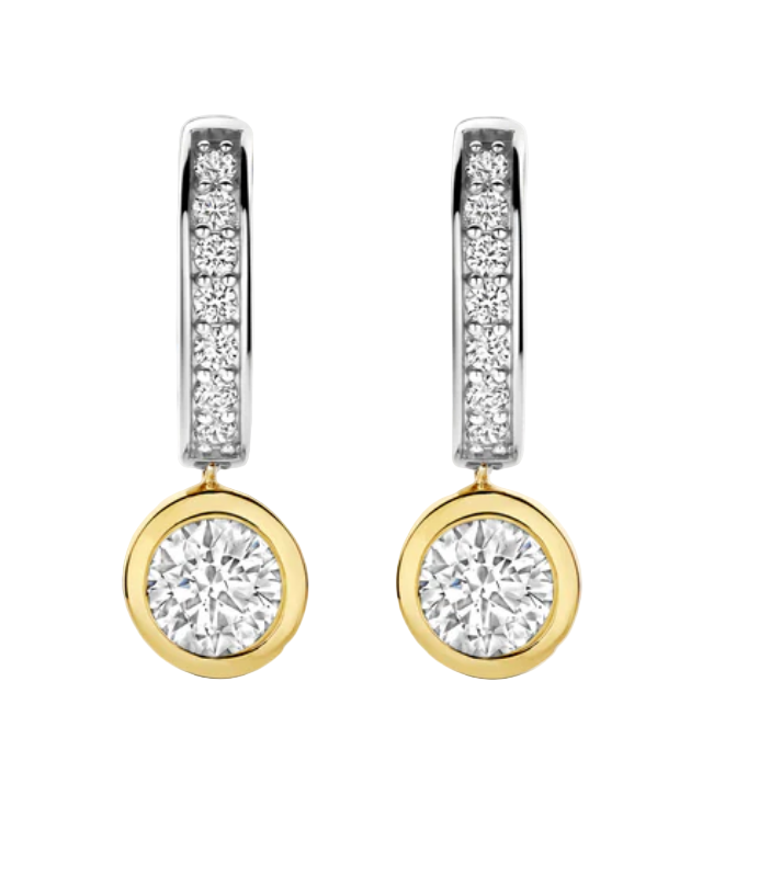 Ti Sento Two Tone Set Hoop Earrings