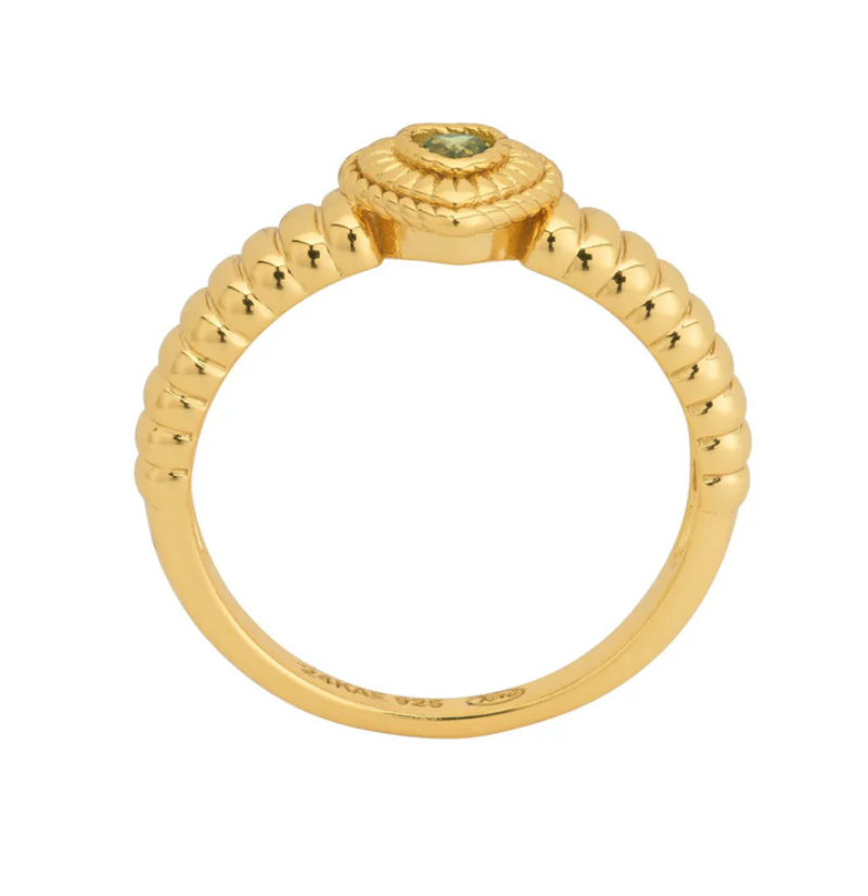 24Kae Heart Shape and Structure Ring