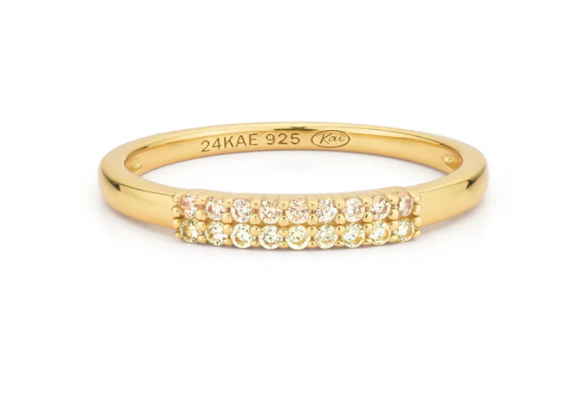 24Kae Ring with Colored Stones