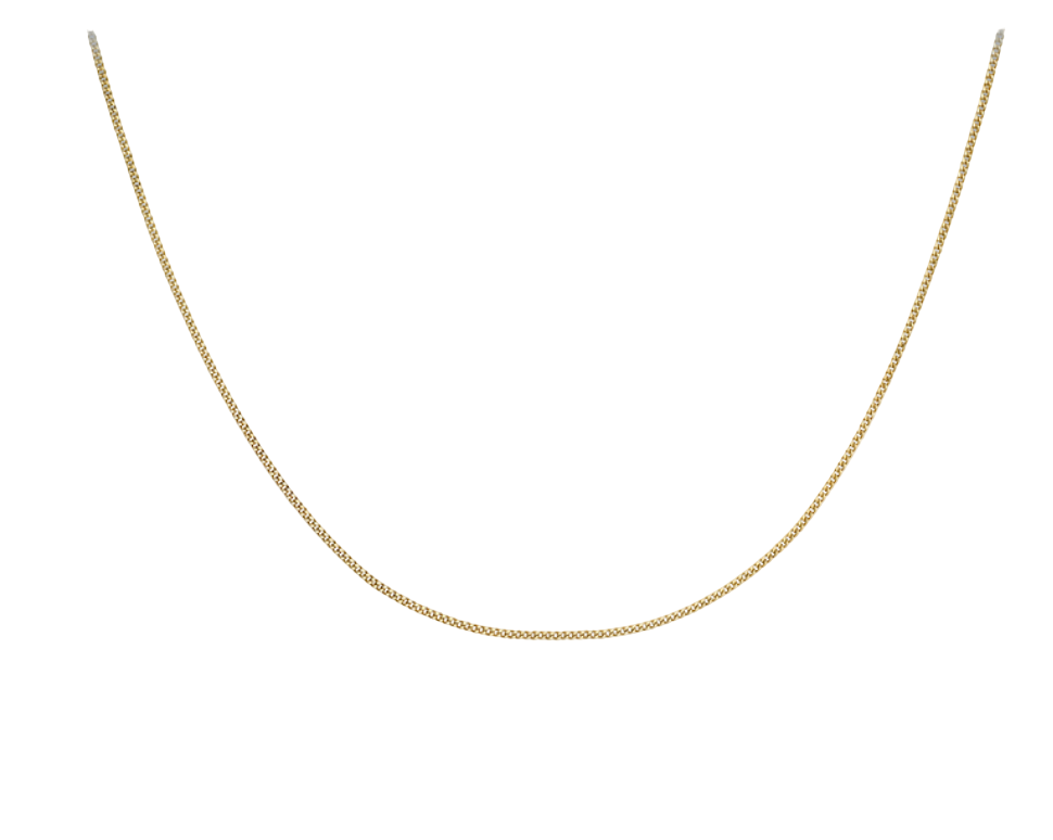 9ct Yellow Gold 20 Diamond Cut Curb Chain