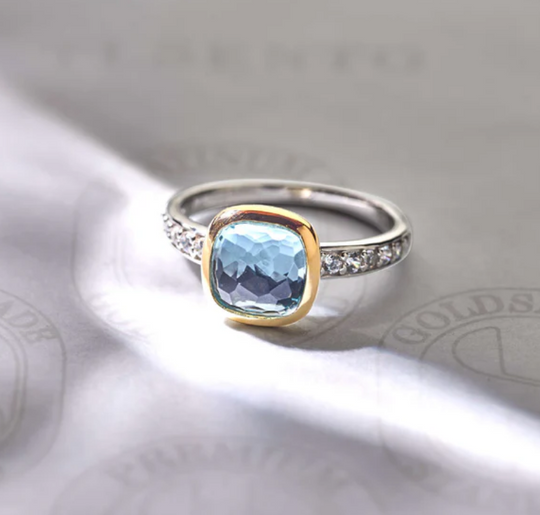 Ti Sento Zirconia Cushion Ring