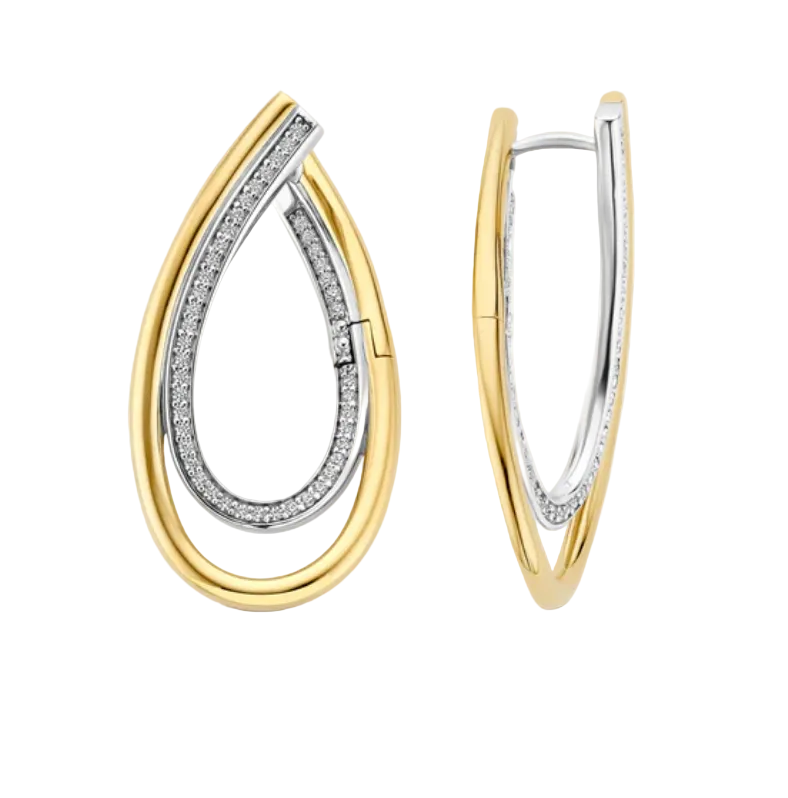 Ti Sento Organic Zirconia Earrings