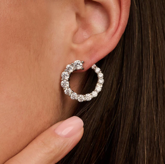Ti Sento Twisted Zirconia Earrings