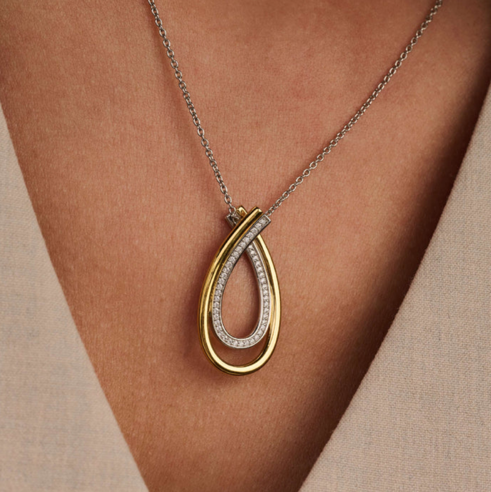 Ti Sento Organic Zirconia Necklace