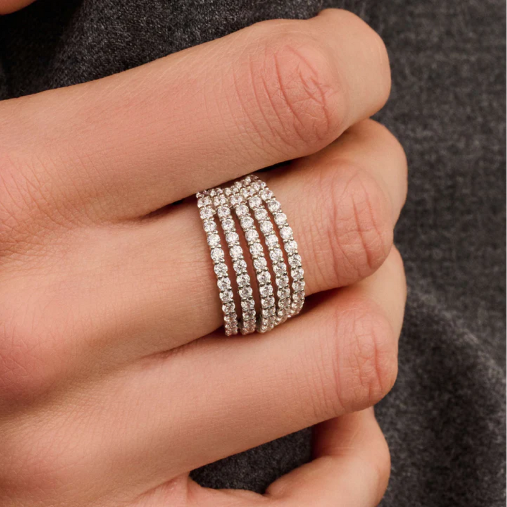 Ti Sento Stardust Zirconia Ring - L model