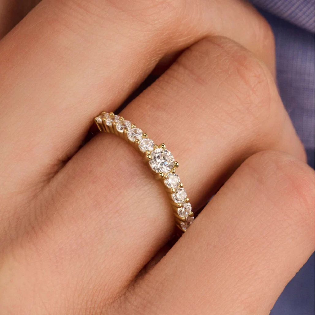 Ti Sento Tennis Ring with Stone