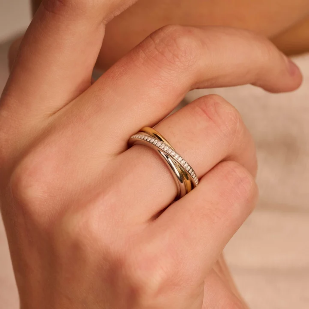 Ti Sento Zirconia Crossover Ring