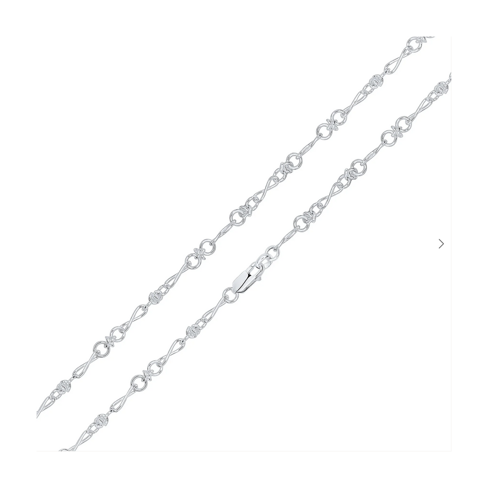 Silver 5.5mm Handmade Infinity Knot Chain