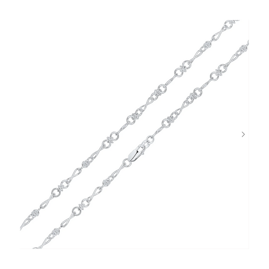Silver 5.5mm Handmade Infinity Knot Chain