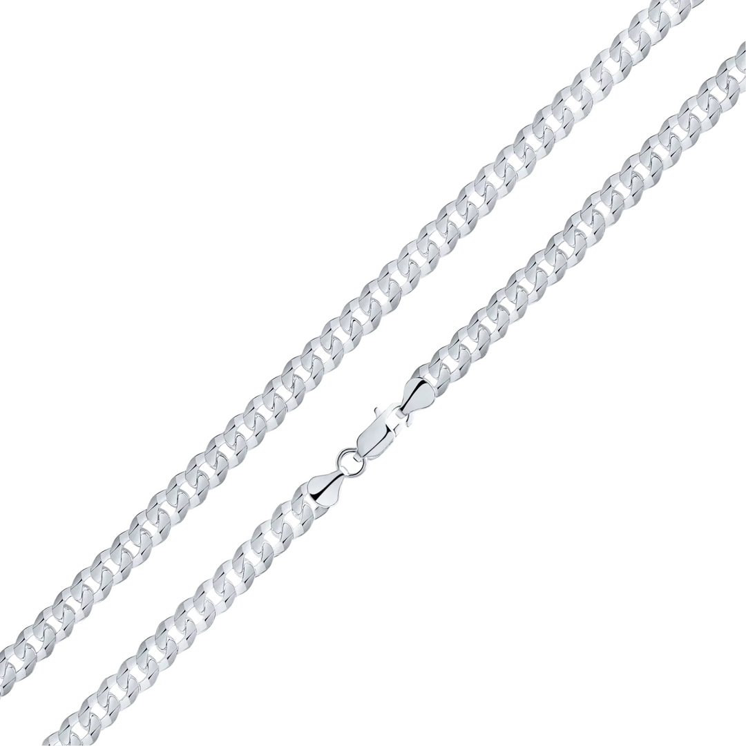 Silver 6.5mm Curb 24" Chain