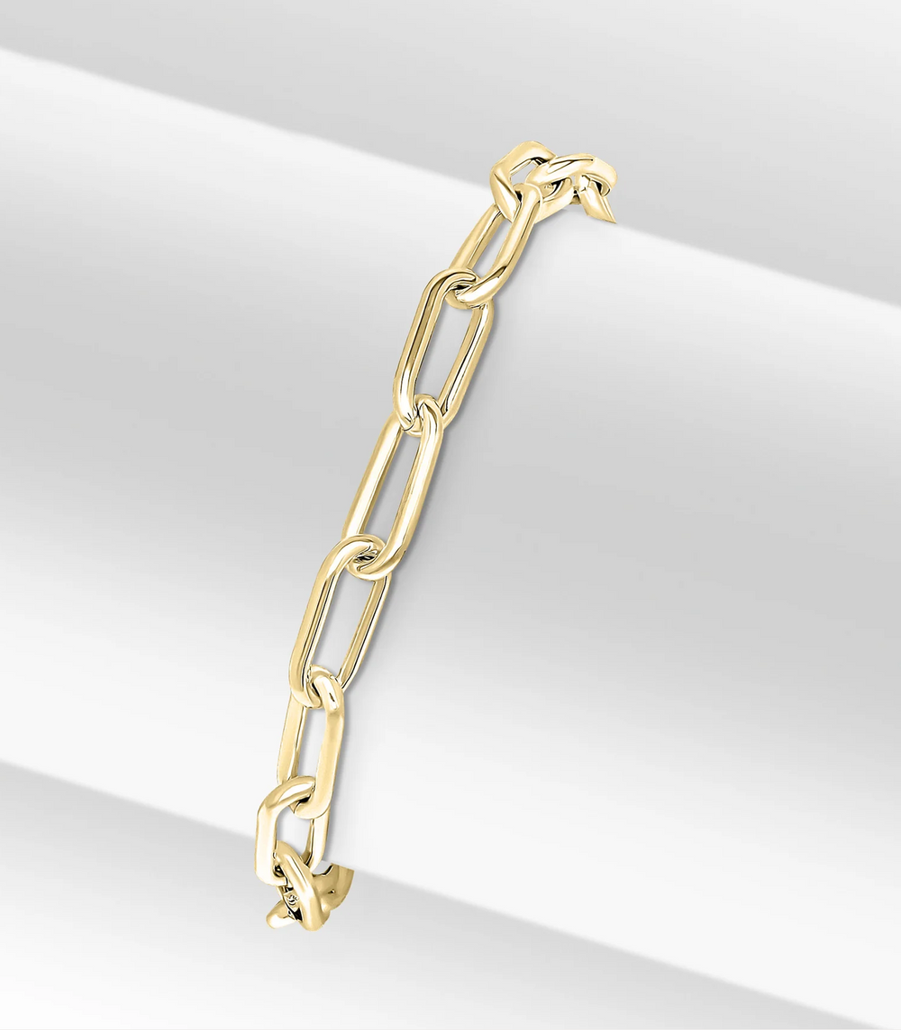 18ct Yellow Gold Vermeil 4mm Handmade Paperchain Chain