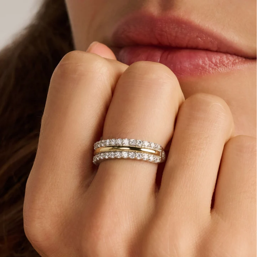 Ti Sento Triple Band Zirconia Ring