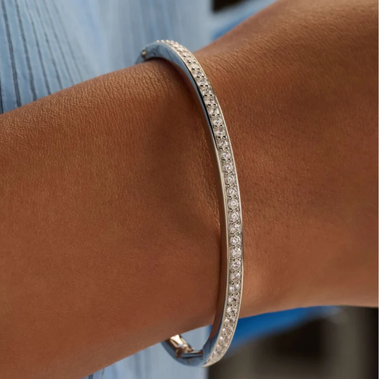 Ti Sento Tennis Zirconia Bangle