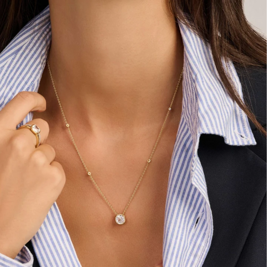 Ti Sento Round Zirconia Necklace
