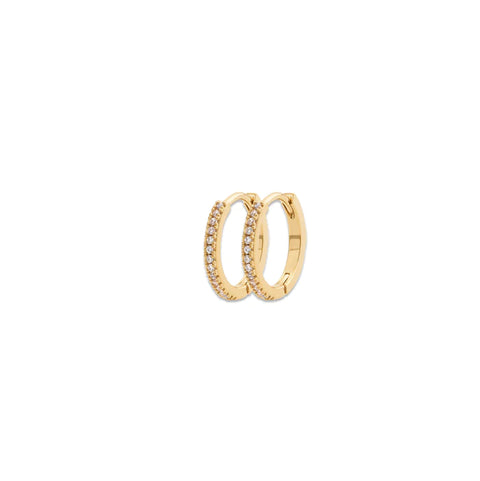18ct Gold  Plated Huggies  earring hoops