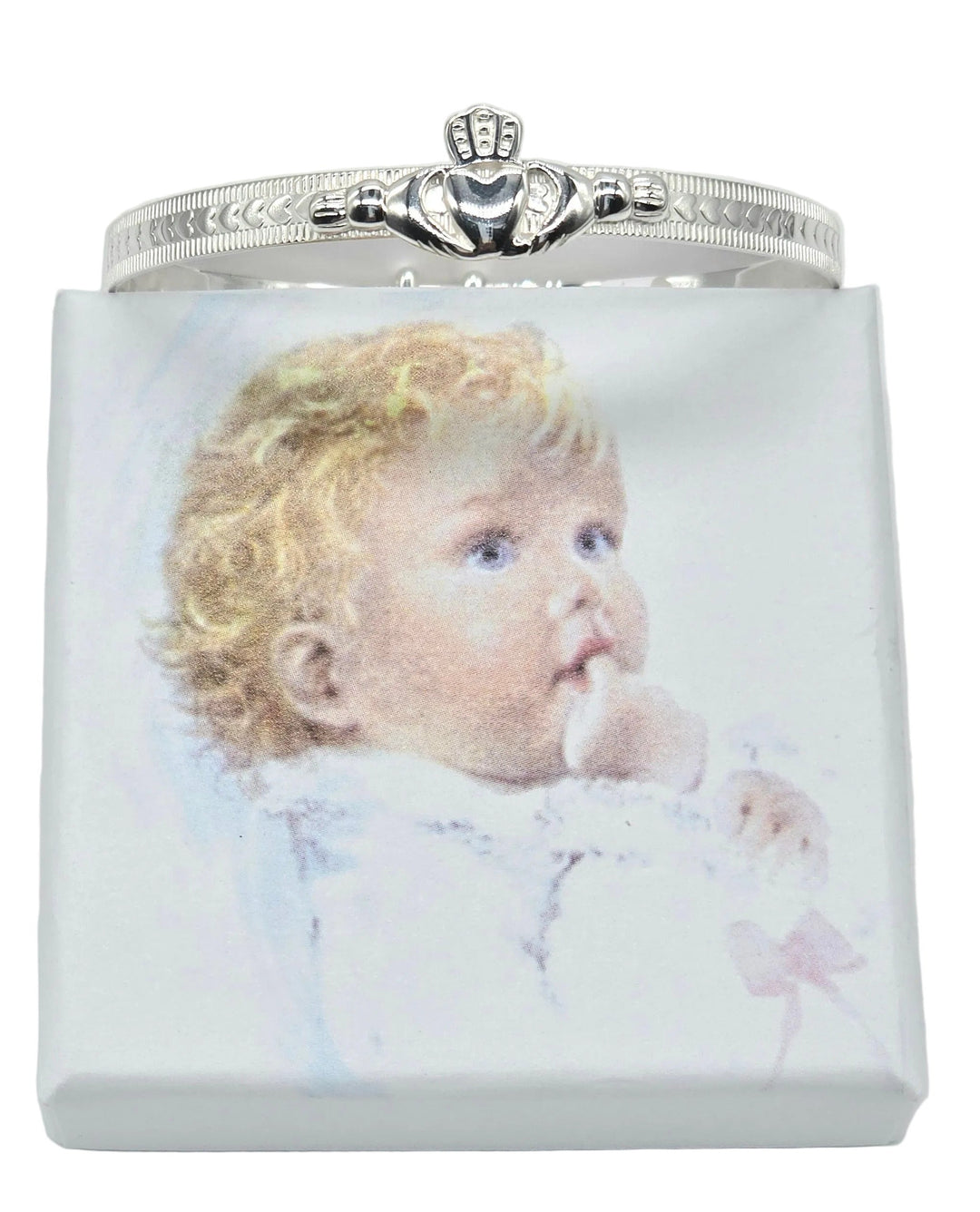 Claddagh Christening Silver Bracelet