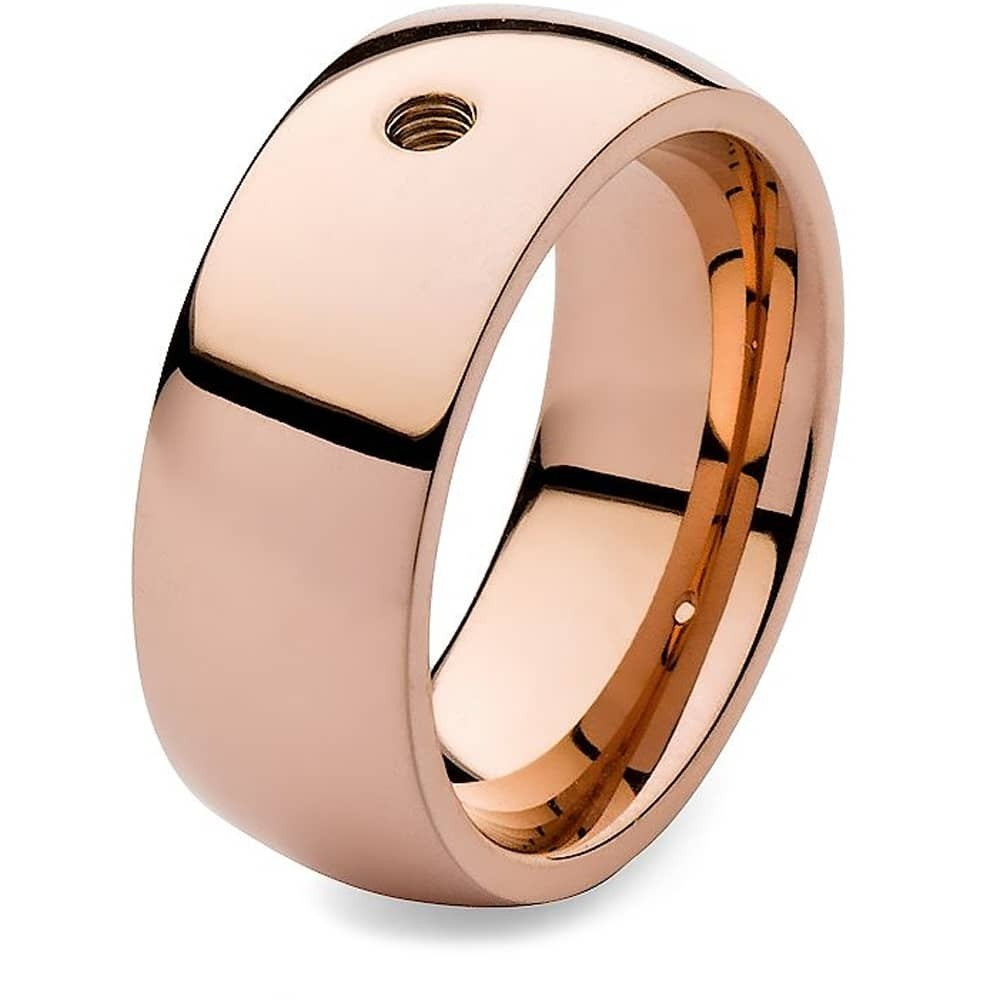 Qudo Rose Gold Thick Ring Band