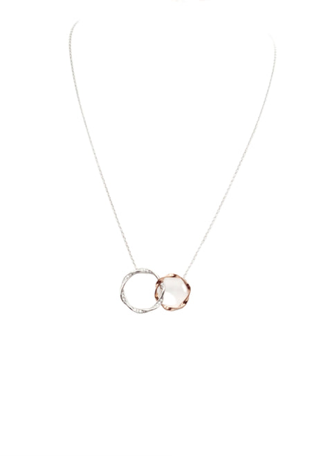 Two Tone Gold & Silver Circle Necklace – thebalray