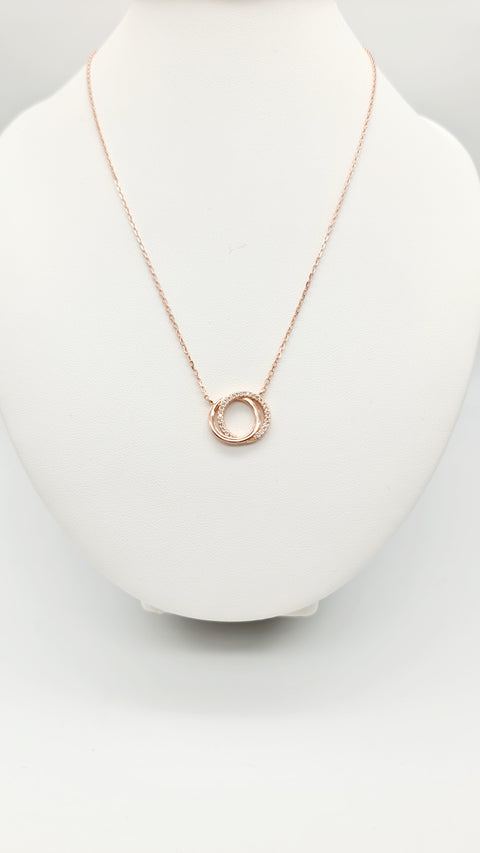 Rose Gold On Silver Pendant