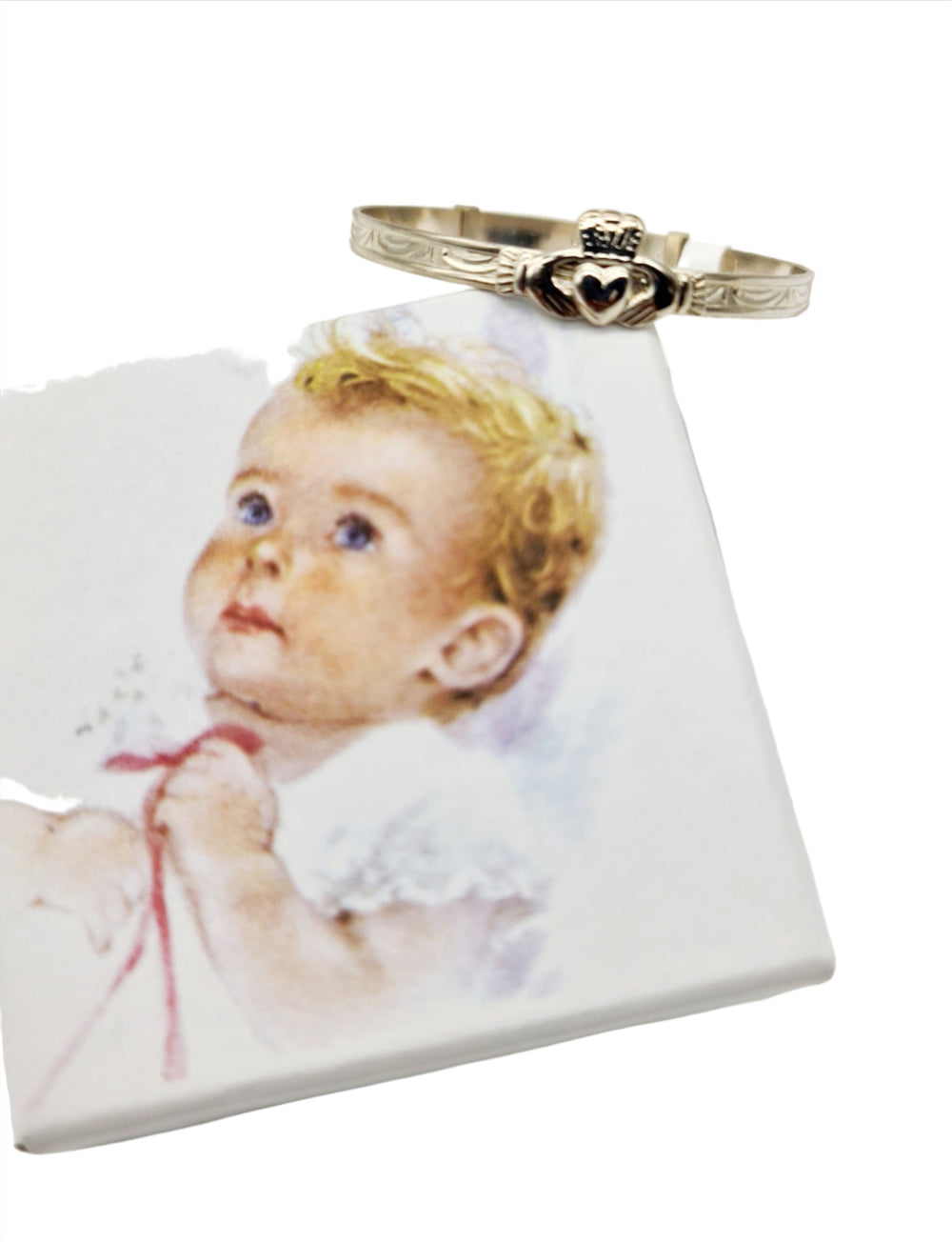 Claddagh Christening Bangles