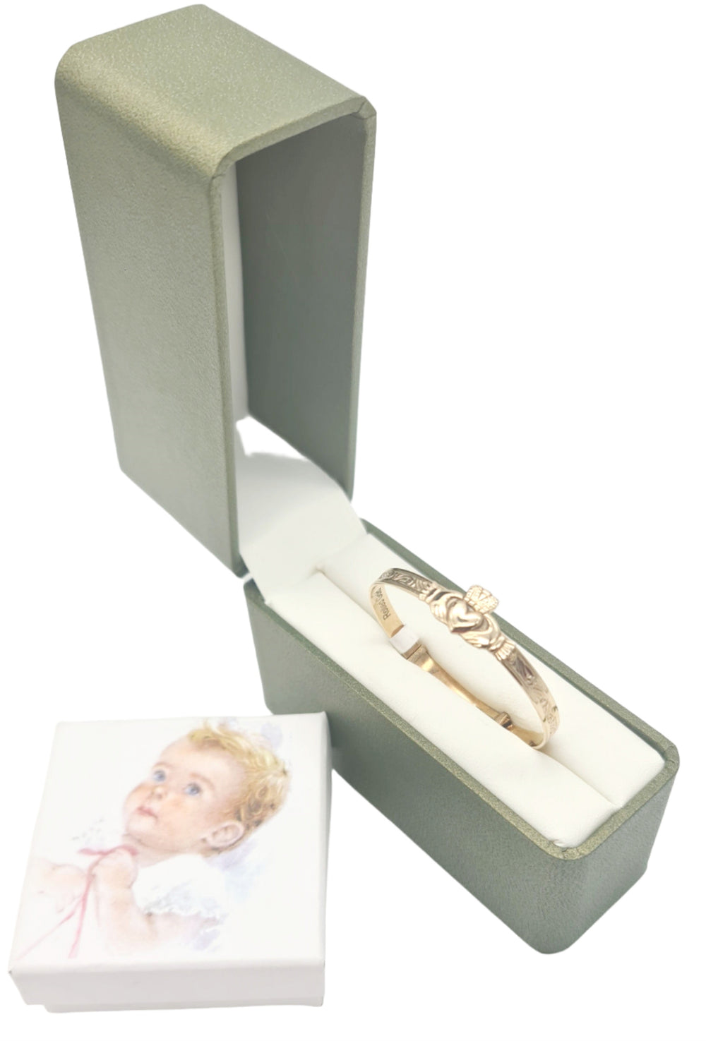 Claddagh Gold Plated Christening Bangles