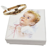 Claddagh Gold Plated Christening Bangles