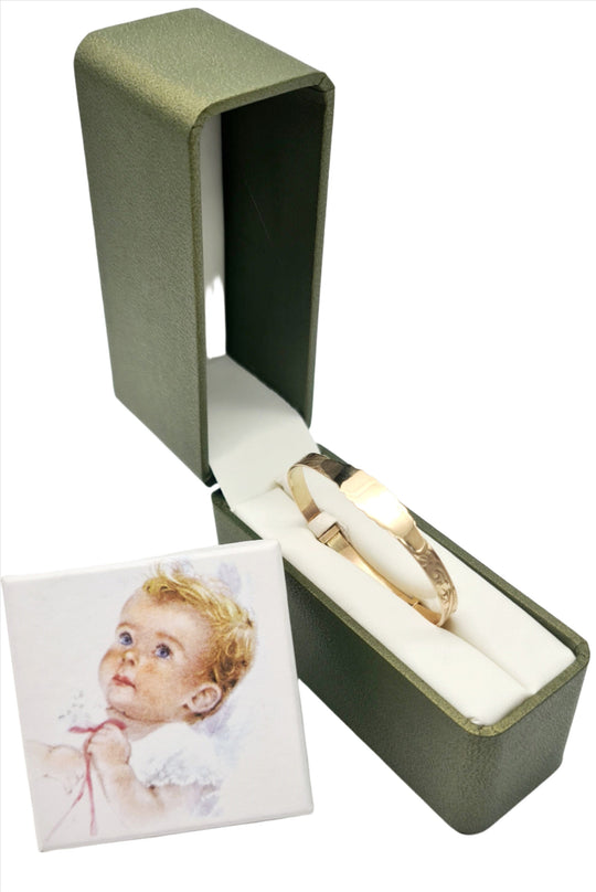 Gold Plated Christening Bangles