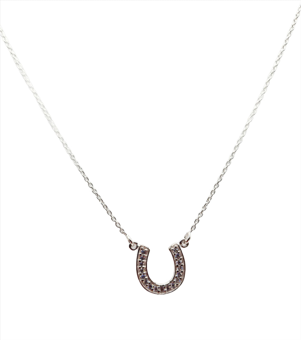 Cubic Zirconia Horse Shoe Necklace