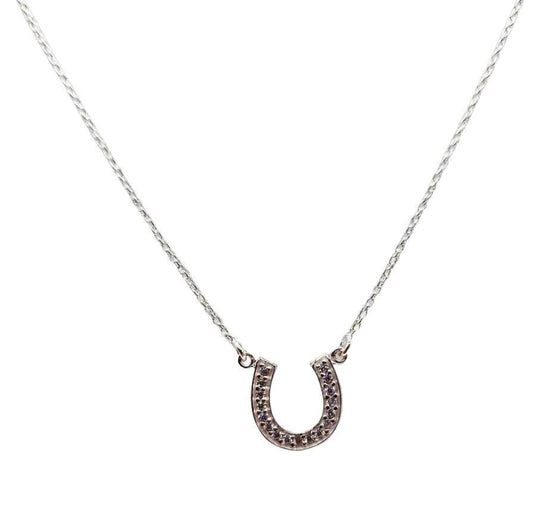 Cubic Zirconia Horse Shoe Necklace