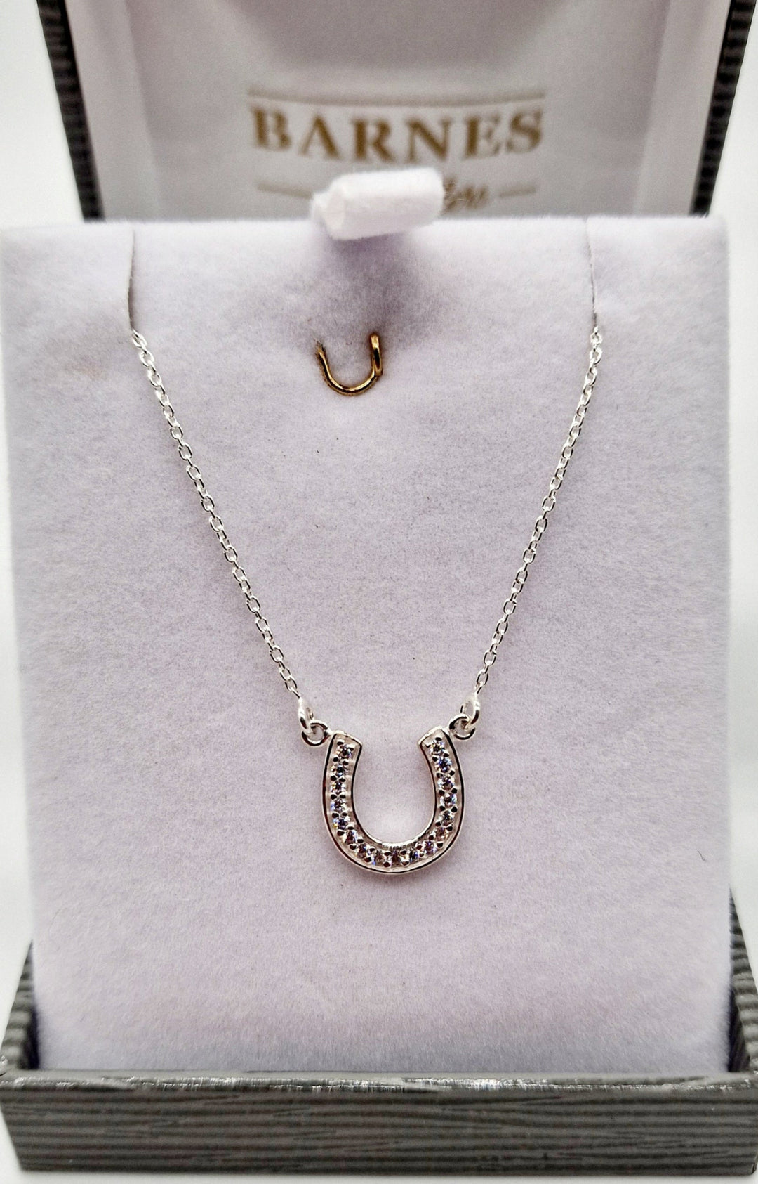 Cubic Zirconia Horse Shoe Necklace