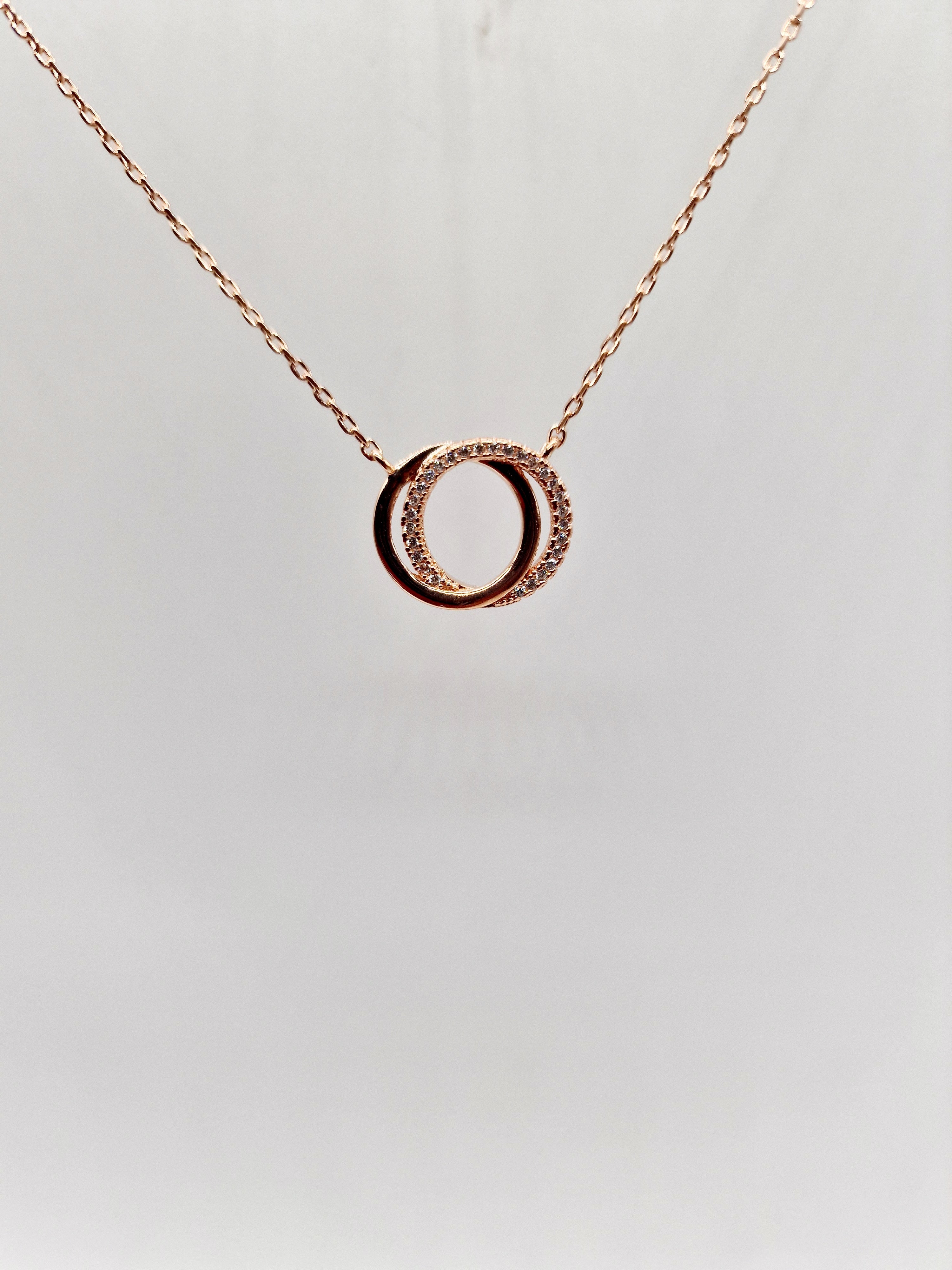 Rose Gold double circle