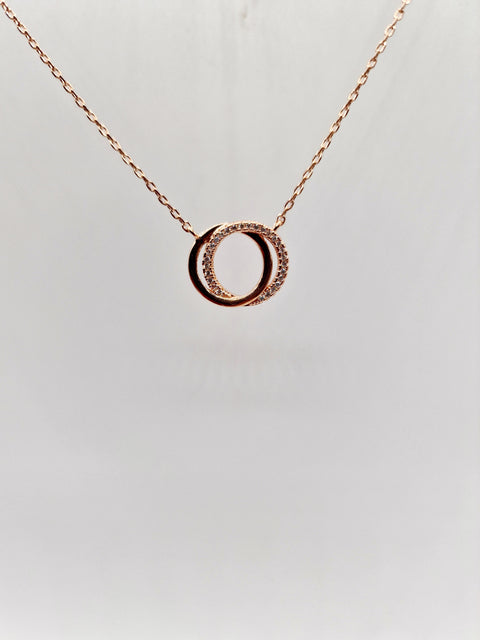Rose Gold double circle