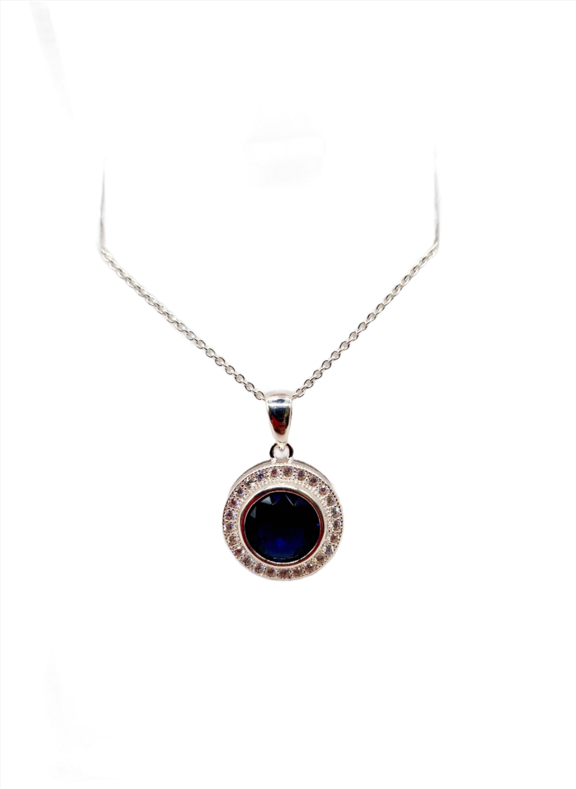 Sapphire Round Necklace