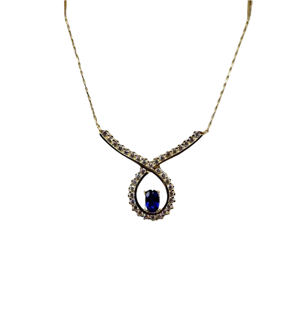 Centre Sapphire Necklace