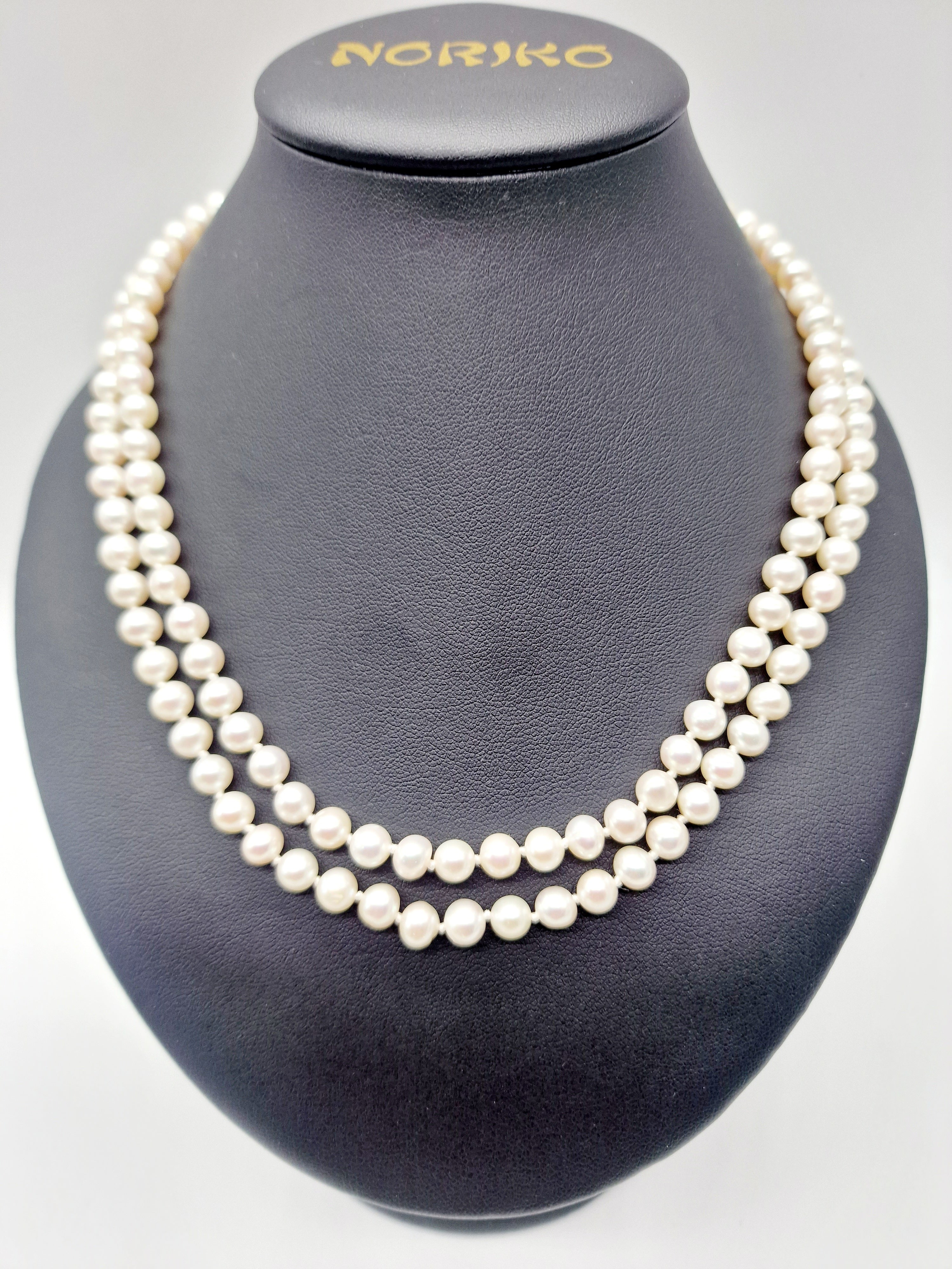 Double Strand Pearl Necklace