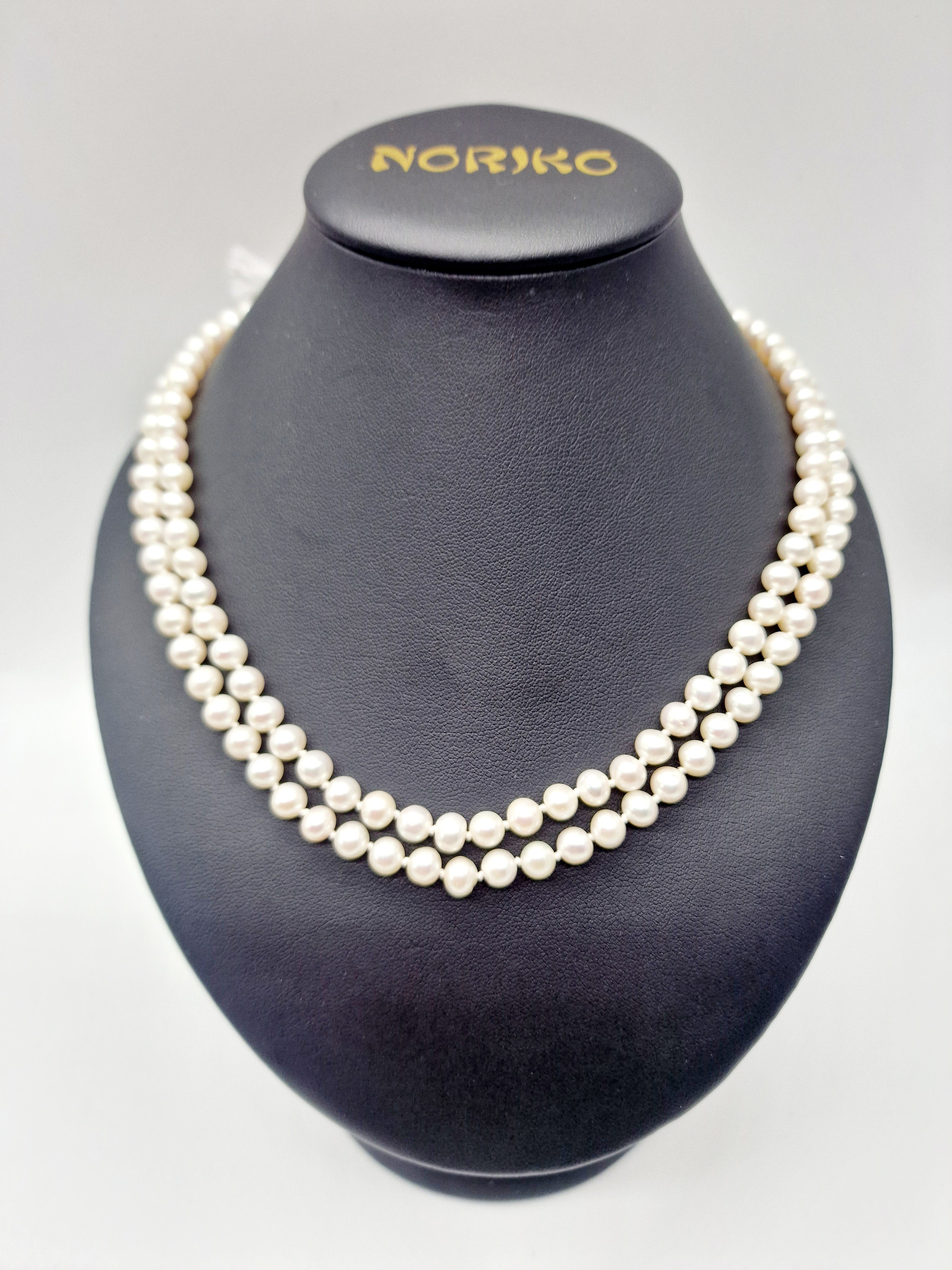 Double Strand Pearl Necklace