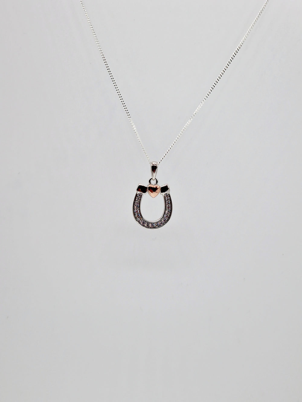 Two Tone Horseshoe Pendant