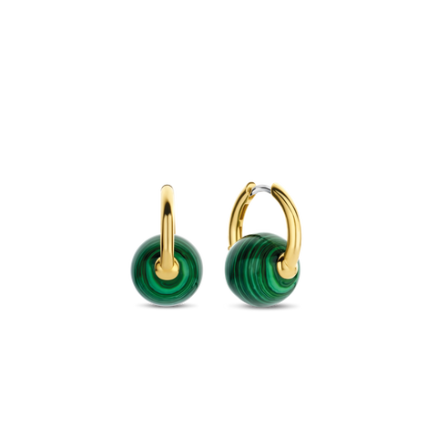 TI SENTO - Milano Green Round Earrings
