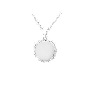Silver Round Engravable Disc