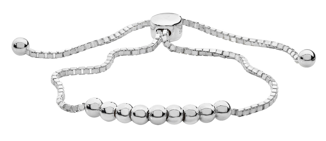 Solid Silver Ball Detail Bracelet