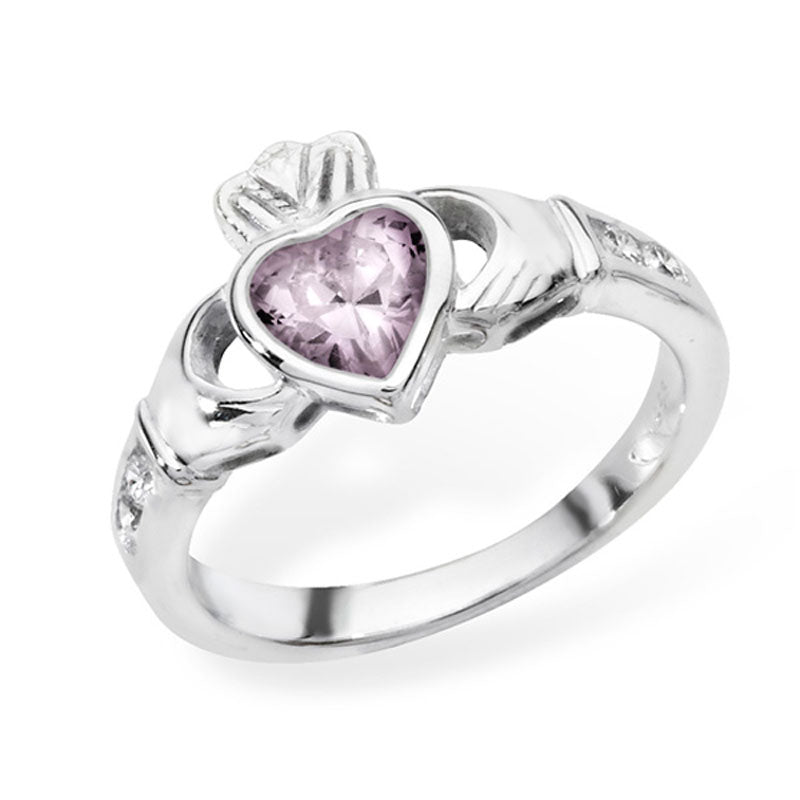 October Birthstone Claddagh Ring