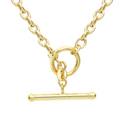9ct Yellow Gold Oval Belcher T-Bar Chain