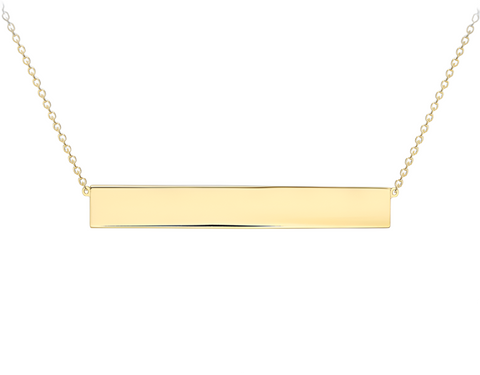 9ct Yellow Gold Horizontal-Bar Adjustable Necklace