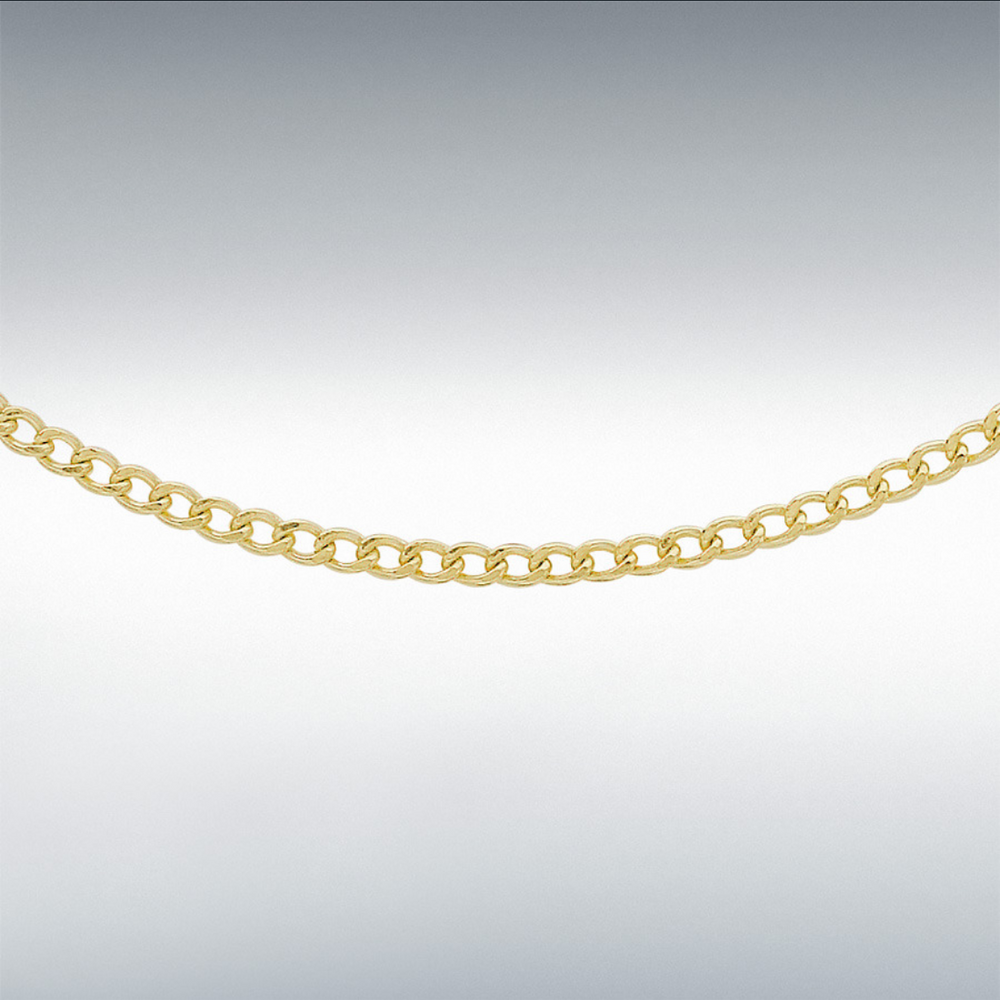 9ct Yellow Gold 50 Flat Curb Chain
